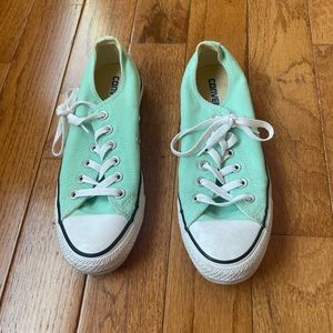 Gently used teal Converse